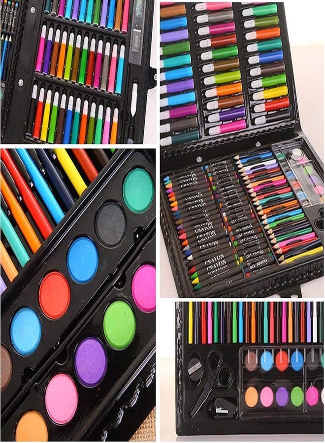 SEMNOX CREATION 150 Pieces Art Set Childrens/Kids Colouring Drawing Painting Arts & Crafts Case Water Color Pen Colored Pencils Crayon Oil Pastel Paint Brush Drawing Tool Art School Stationery Set - Image 4